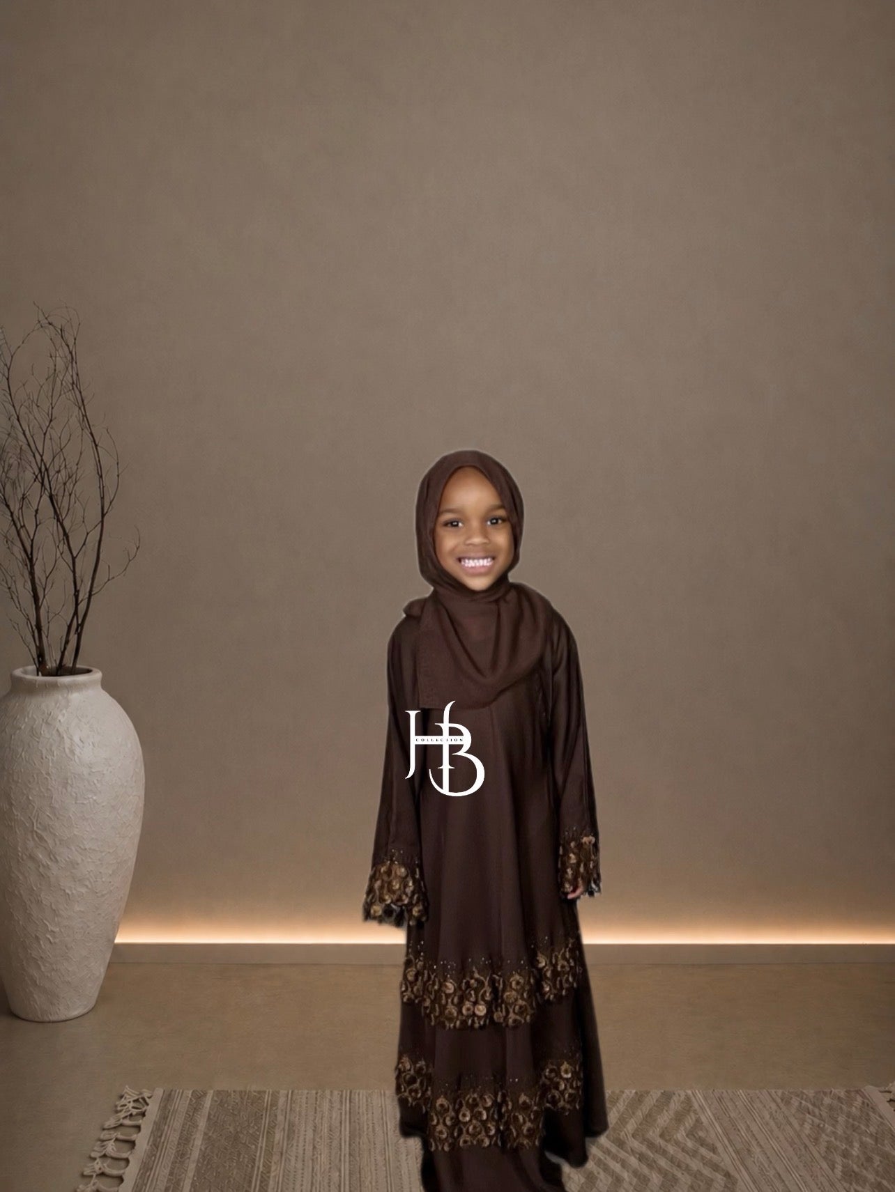 Fatima lace Abaya kids