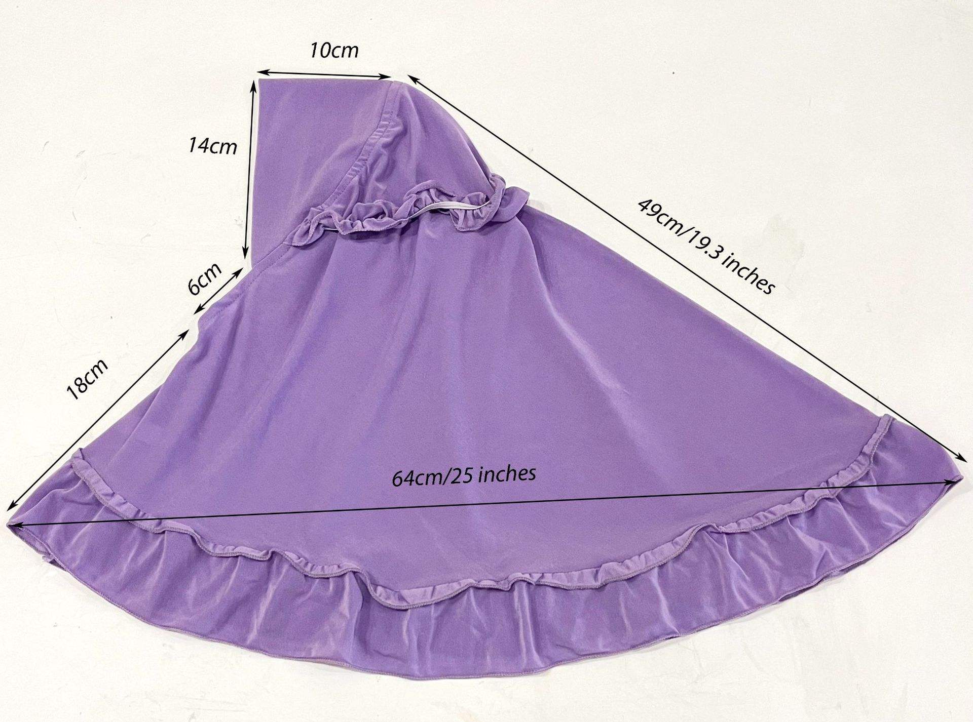 Kids Ruffle Prayer Hijab Soft Stretch One-Piece Khimar